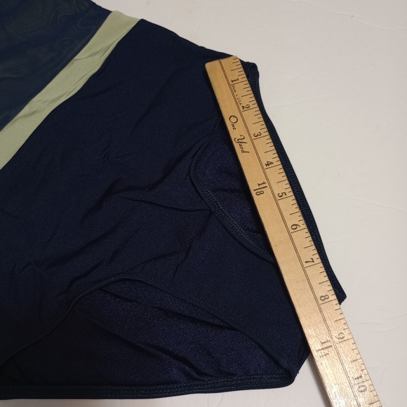 Mariia Daniela Mesh Blue/Green Overlay Breathable Ballet Dance Leotard Small - Picture 7 of 11